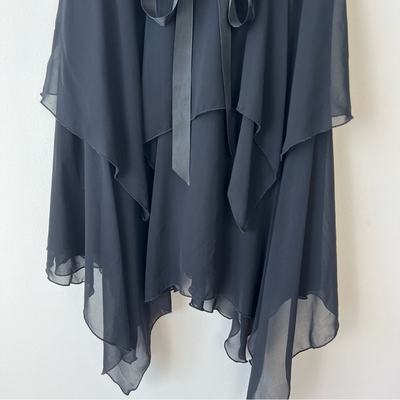 Vintage Jessica McClintock Gunne Sax Lace Up Corset Mini Dress Goth Fairy Grunge - Picture 5 of 8